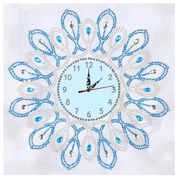 DIY Geometric Special Shaped Diamond Painting Cross Stitch Clock Home Decor